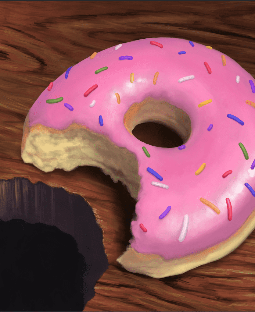 A Digital Painting of A donut by Richard Rosa