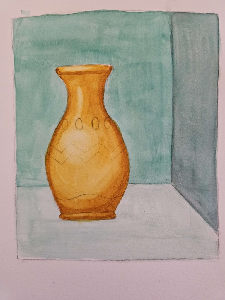 watercolor tutorial vase 4