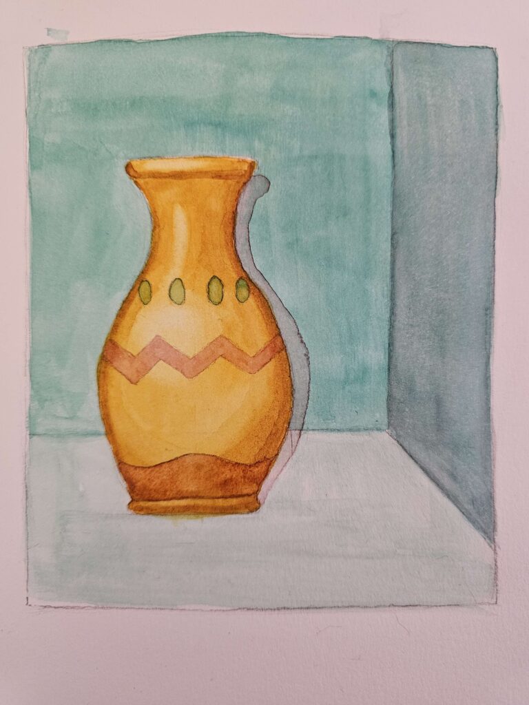 watercolor tutorial vase 5