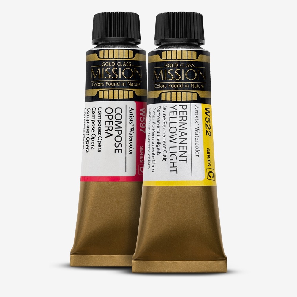 Mijello Mission Gold watercolor paints. Image sourced from Jacksons Art.