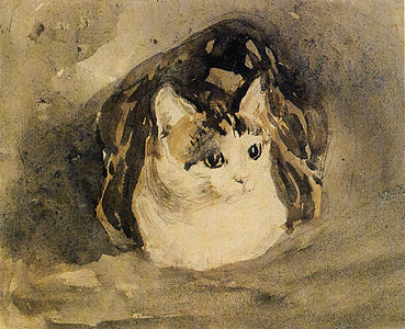 Painting of a cat Gwen John Famous Women artists